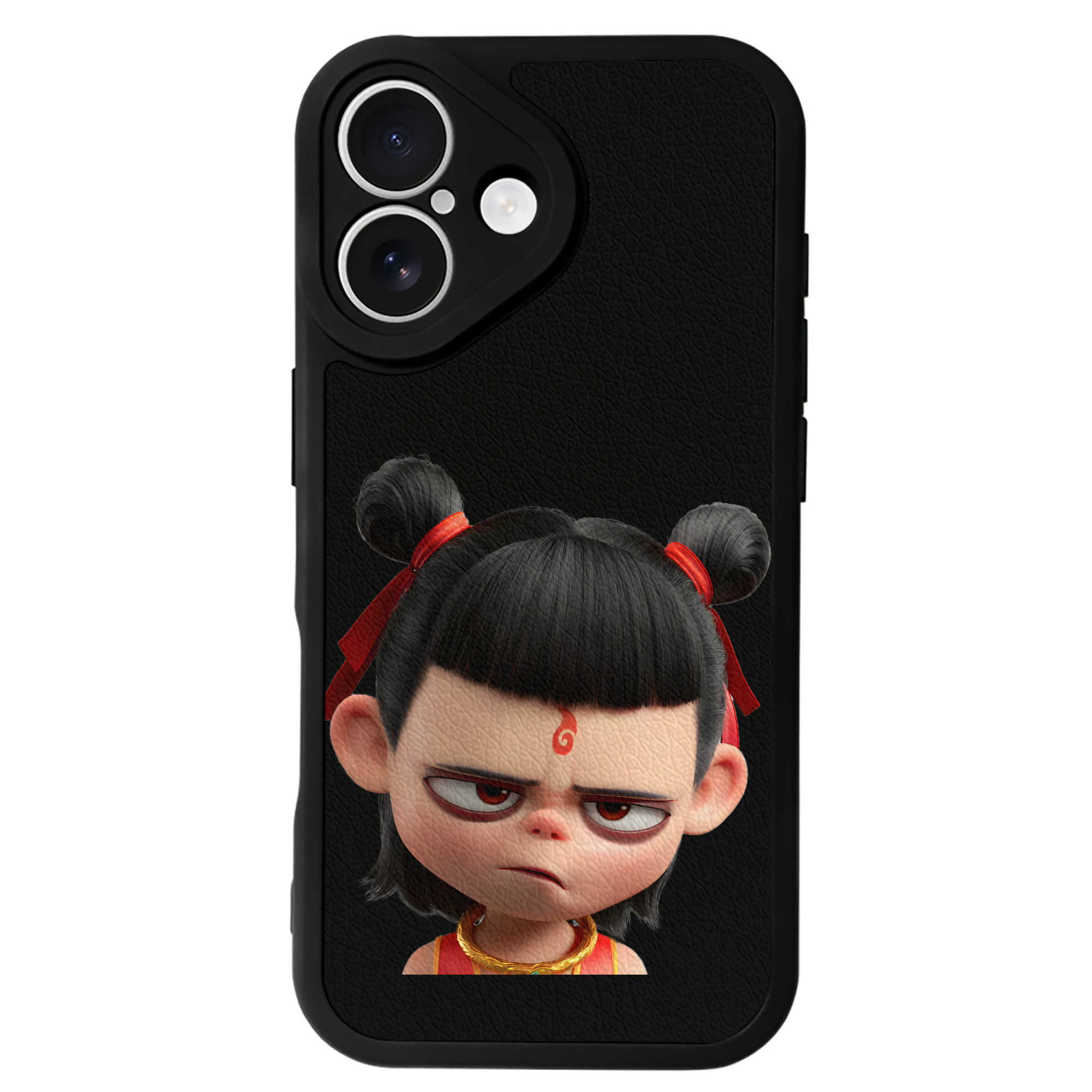 （画像用） Ne Zha 2 ナタ 魔童の大暴れ 【iPhone 16シリーズ対応】シリコンスマホケース（レザー調） 材質：シリコン